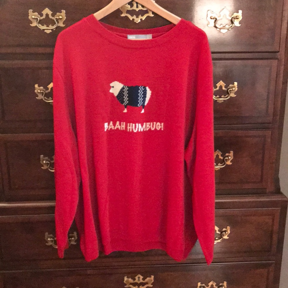 ASOS Curve Holiday Sweater with Baah Humbug logo
